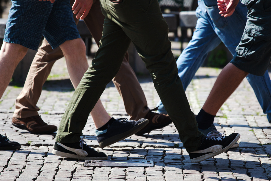 People walking on the street.